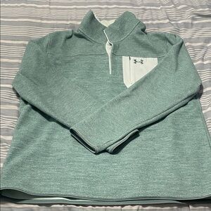 Under Armour Men's snap Sweater greenish blue